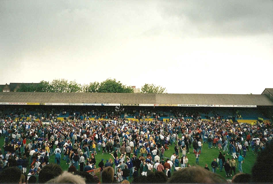 After Final Whistle: Celelbratory pitch invasion