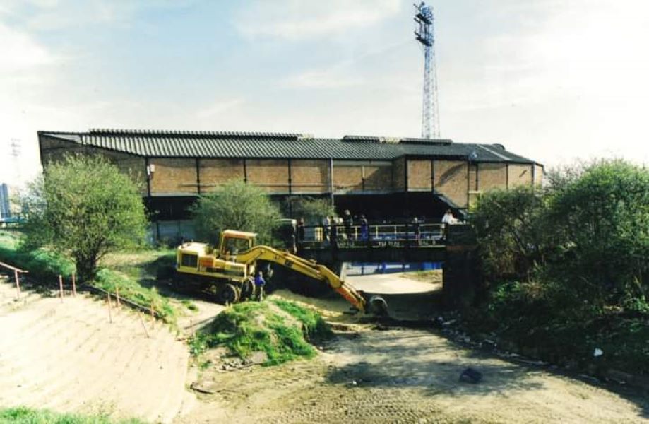 Excavator brought in to sort out the flooding problems