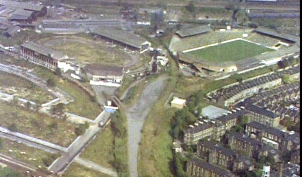 Aerial view of The Den and New Cross Stadium