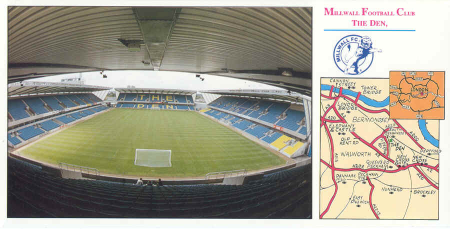 Millwall sent out these "We are moving" postcards
