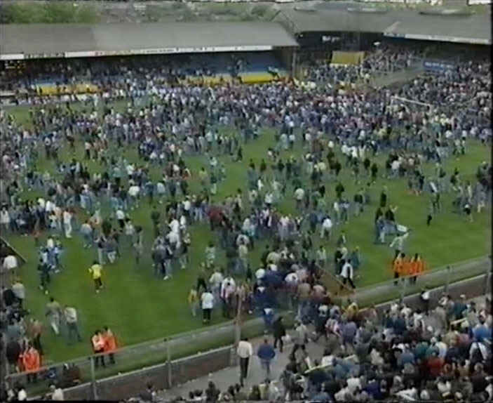 After Final Whistle: Celelbratory pitch invasion