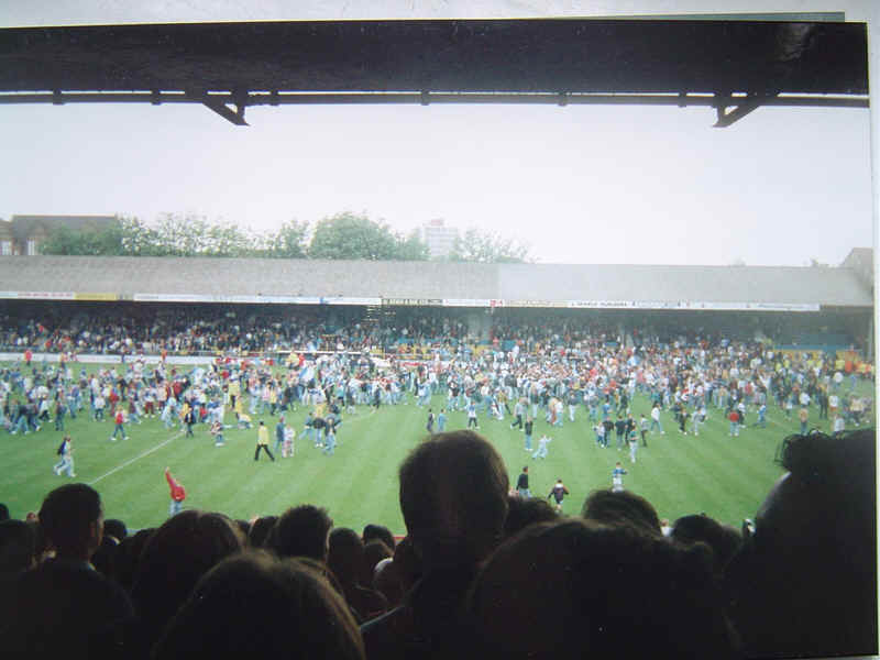 After Final Whistle: Celelbratory pitch invasion